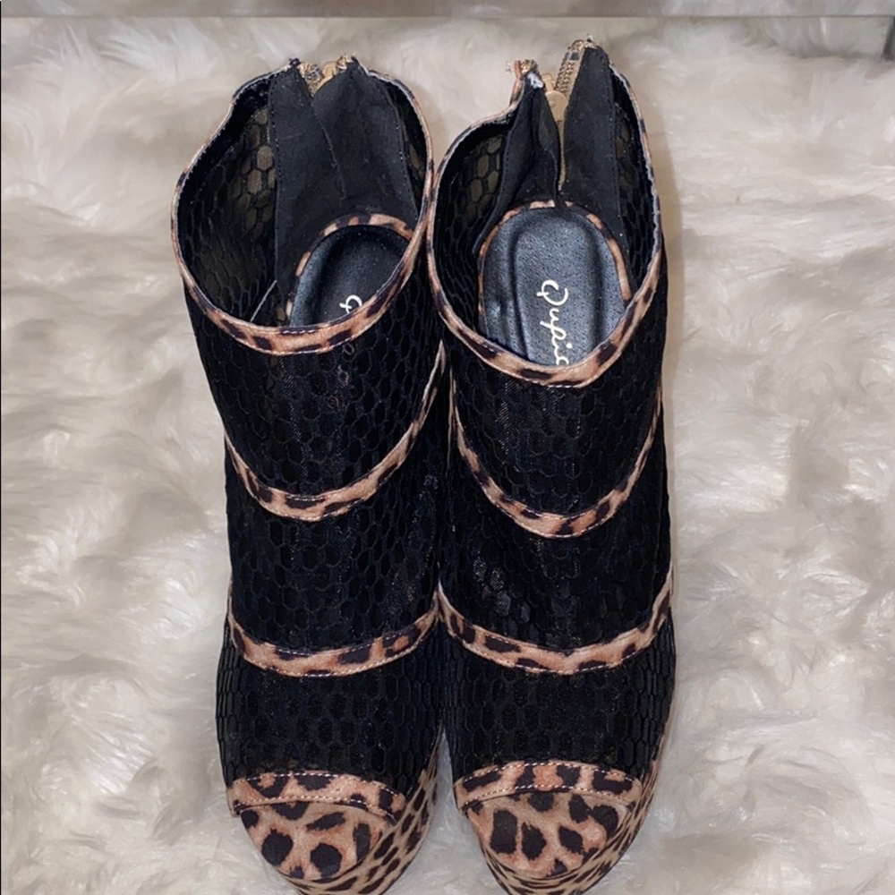 Leopard print high heels